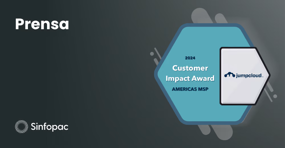 Insignia de premio internacional por impacto al cliente en servicios administrados de TI