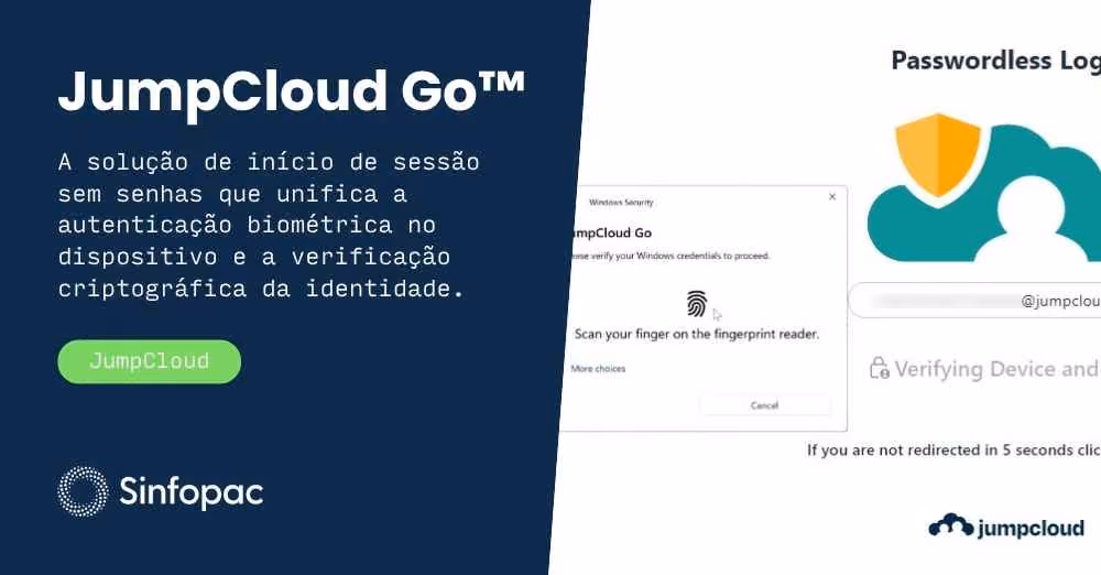Tela de autenticação lógica por impressão digital para início de sessão sem senhas