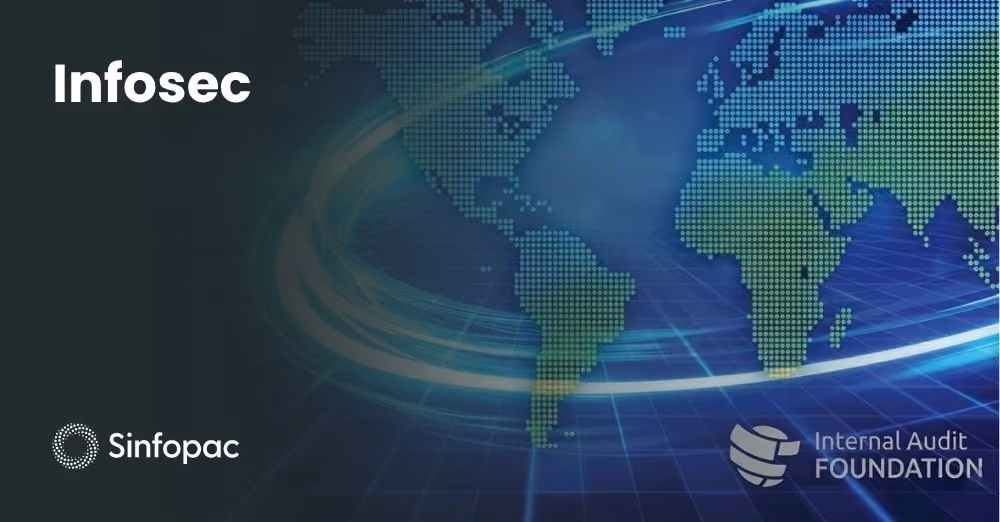 Mapa digital mundial con redes de datos para ilustrar el informe de riesgos de TI Risk in Focus