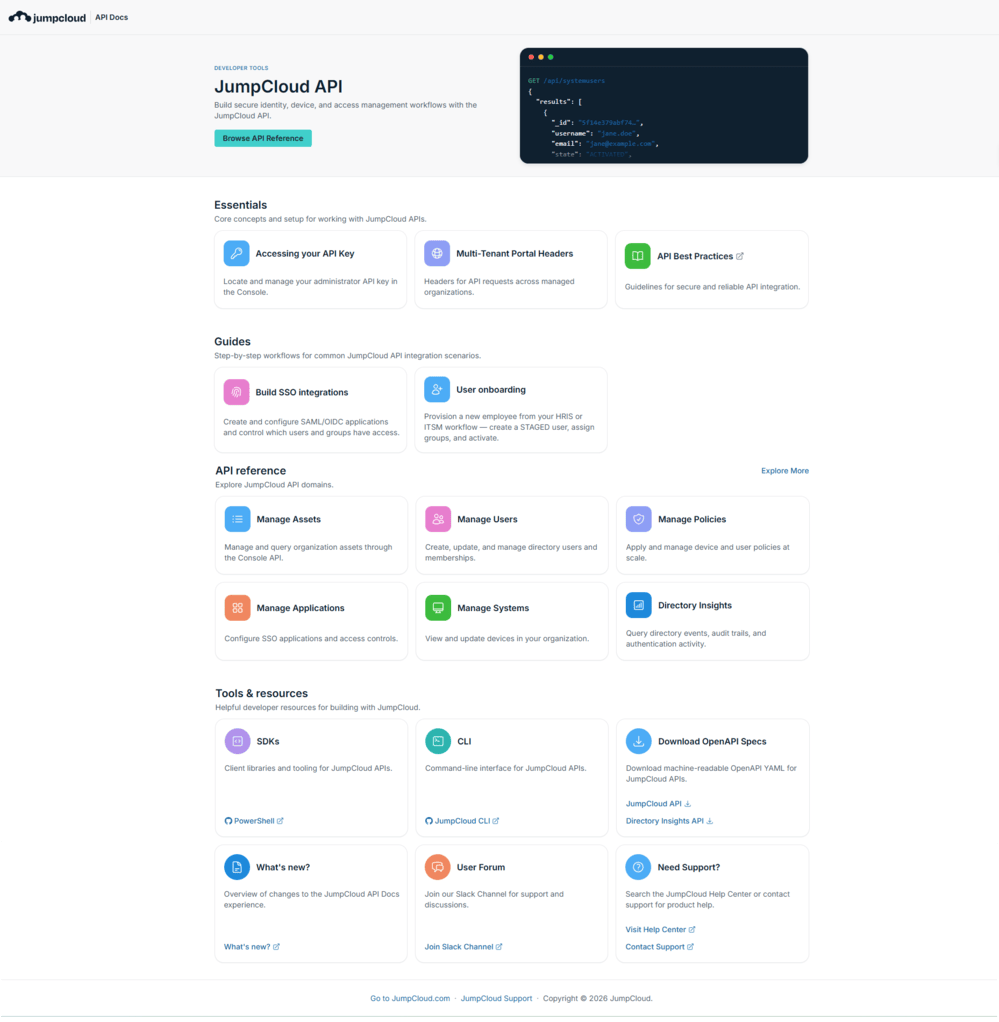 Interfaz interactiva de documentación técnica en Scalar, mostrando endpoints unificados y esquemas estandarizados para integraciones.