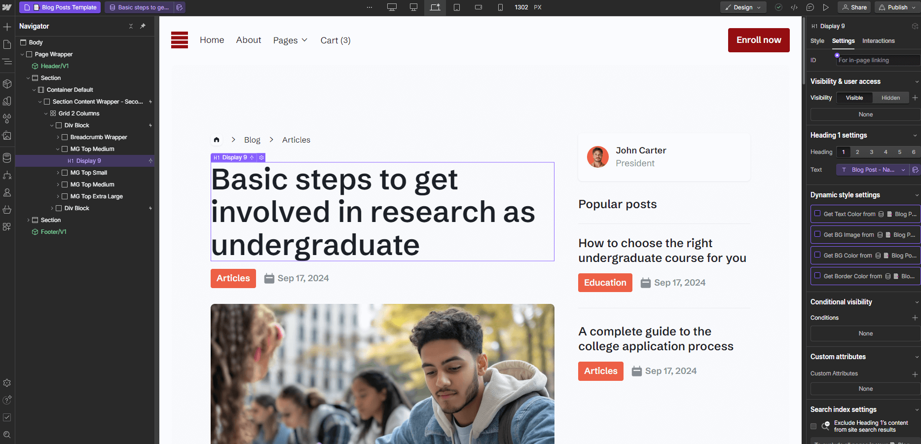Eduhub X Webflow Template And Ui Kit CMS Page | Brix Template
