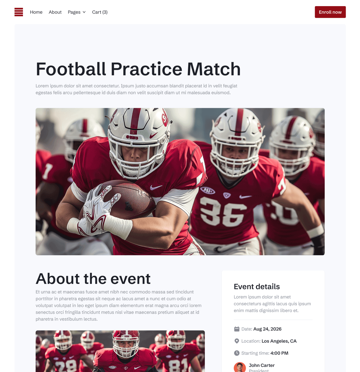 Main Event Single Eduhub University Webflow Template | BRIX Template
