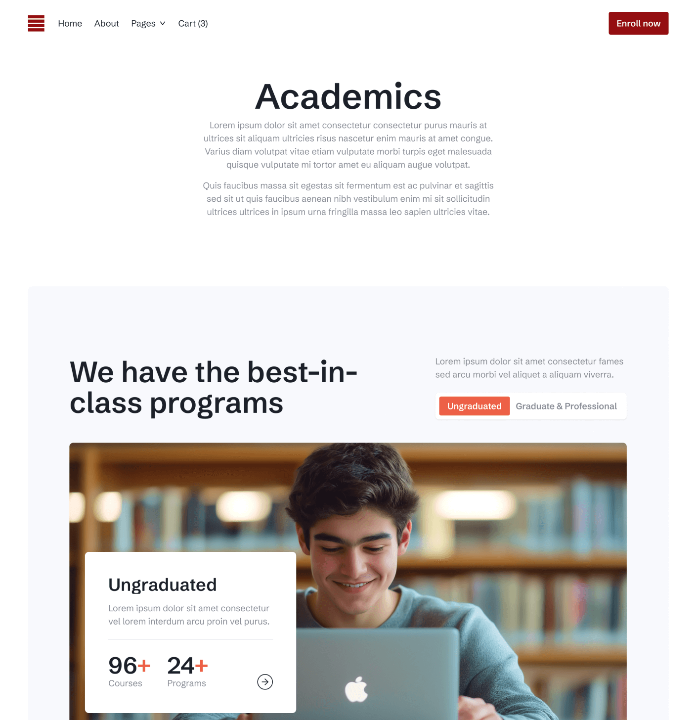 Main Academics Eduhub University Webflow Template | BRIX Template
