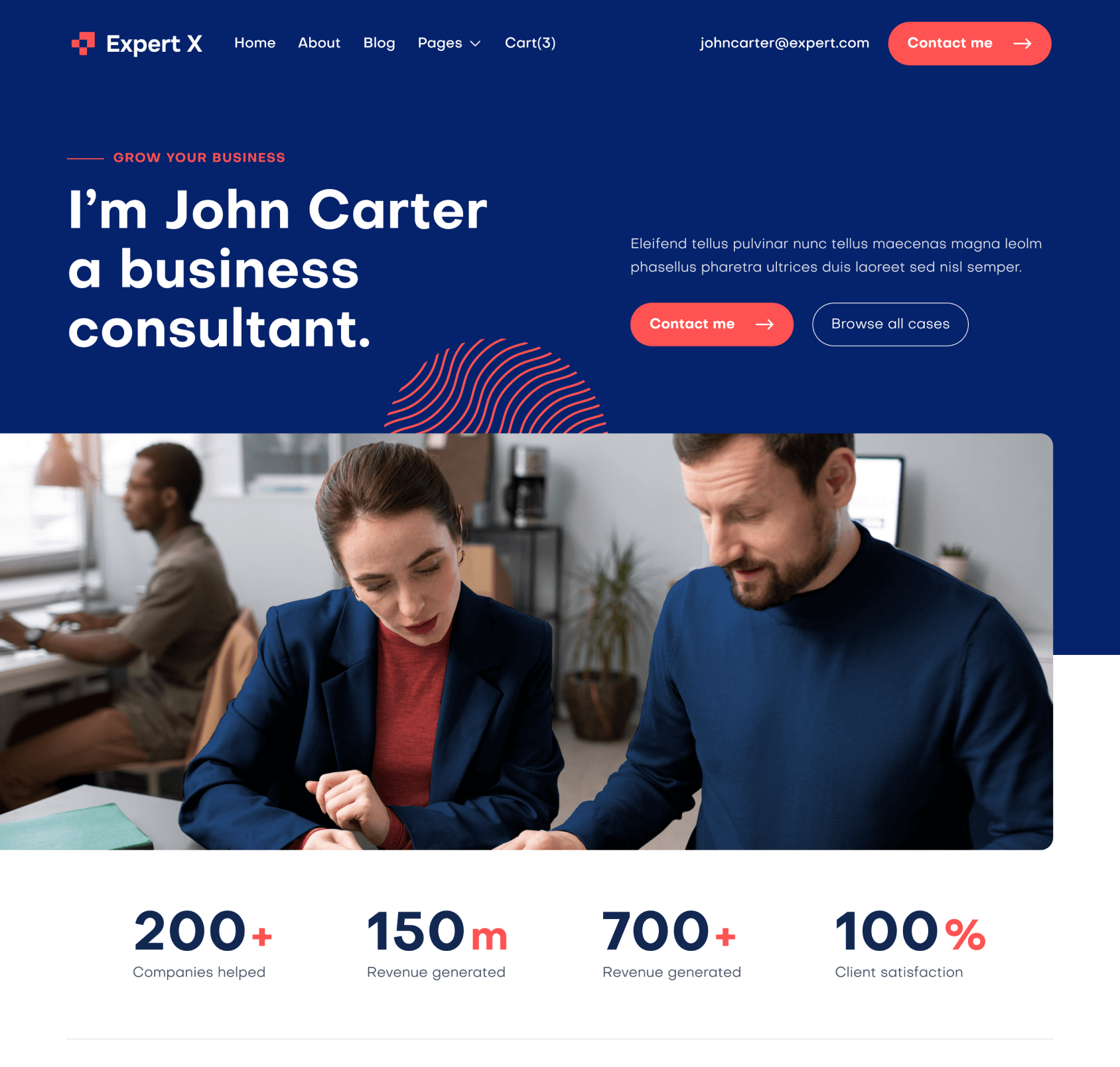 Expert X - Home V2 Top Page - Business Coach Webflow Template