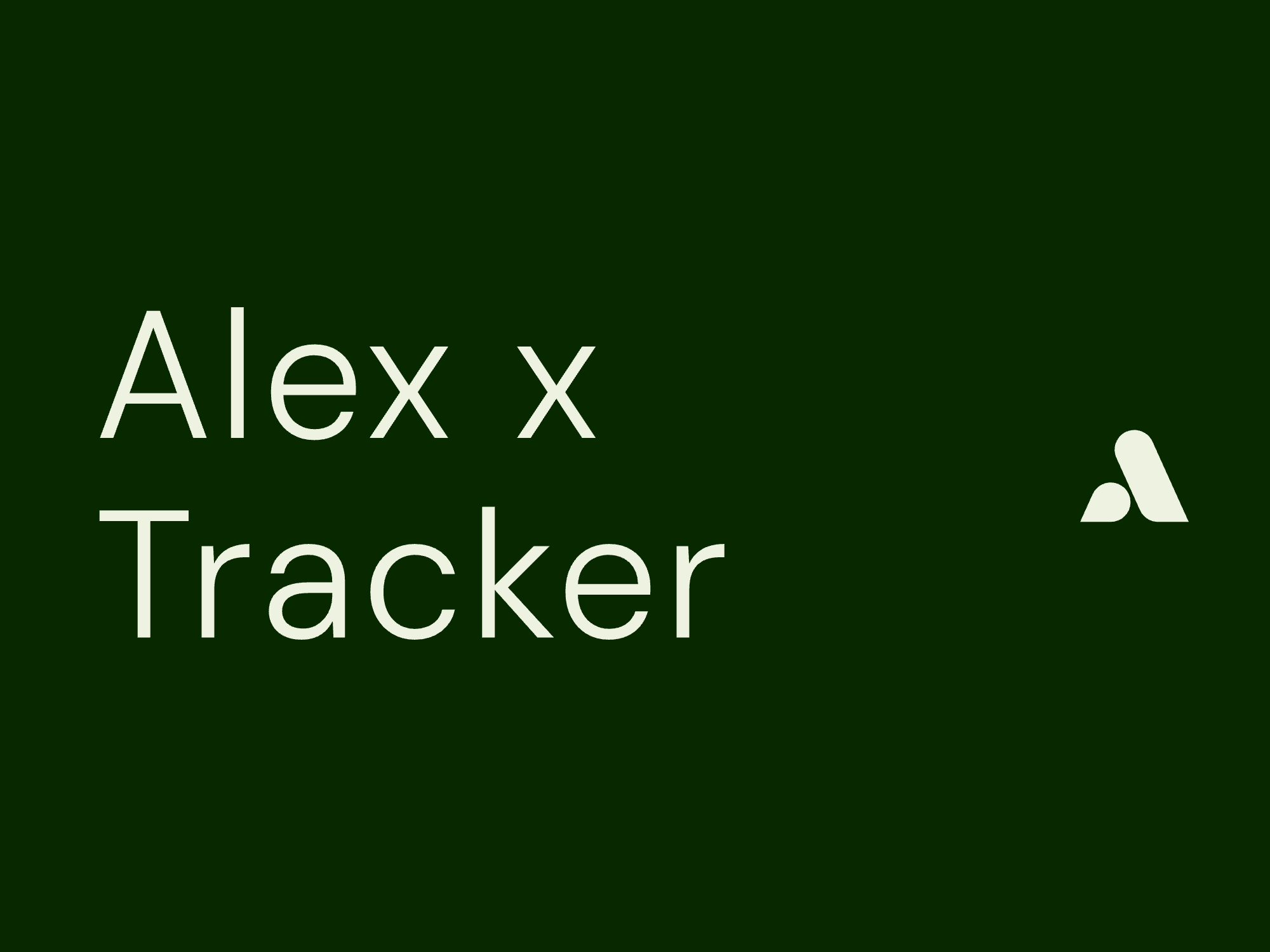 Alex x Tracker: Partnership Announcement