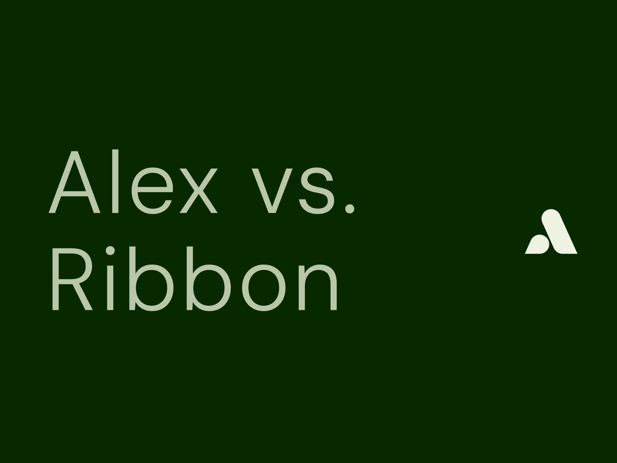 Alex vs. Ribbon