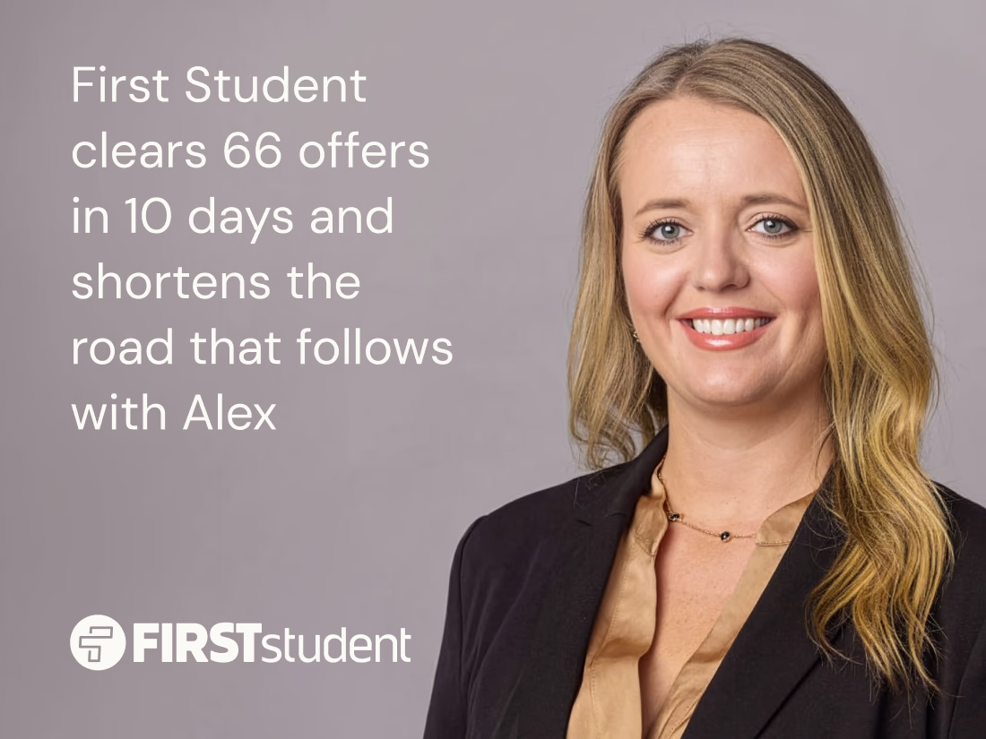 First Student clears 66 offers in 10 days and shortens the road that follows with Alex