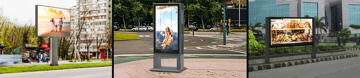 Pantalla LED exterior tipo T, mupi LED Street y cartelera LED panorámica en México