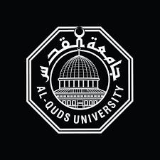 Al-Quds University logo featuring the Dome of the Rock illustration and Arabic and English text.