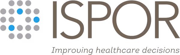 ISPOR logo with the tagline 'Improving healthcare decisions'.