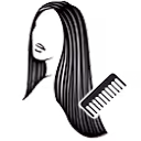 Permanent straightening icon representing sleek hair at Beleza Hair Studio in Katy, TX