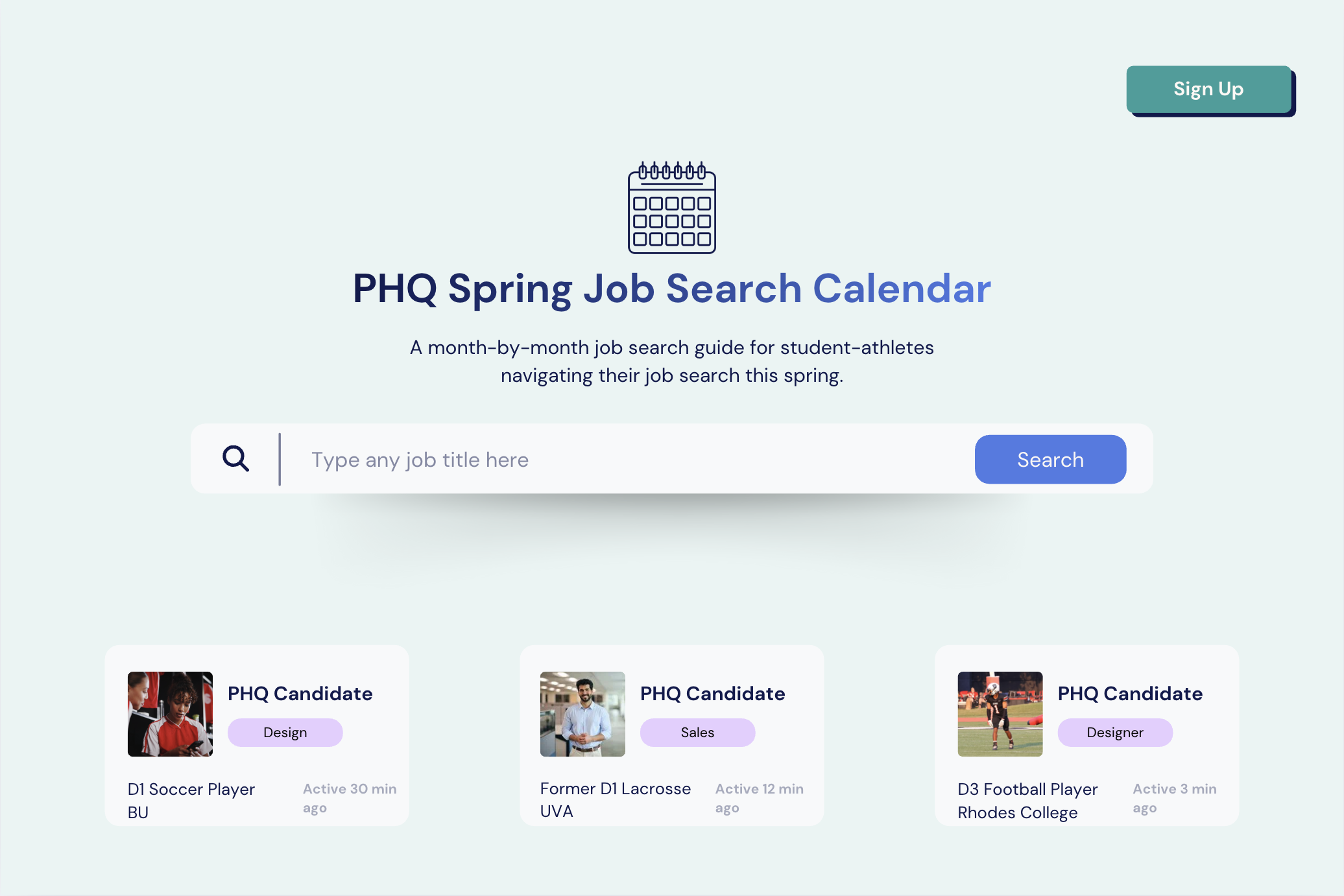 The Spring Job Search Calendar for Student-Athletes