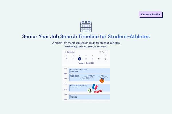 Senior Year Job Search Timeline for Student-Athletes