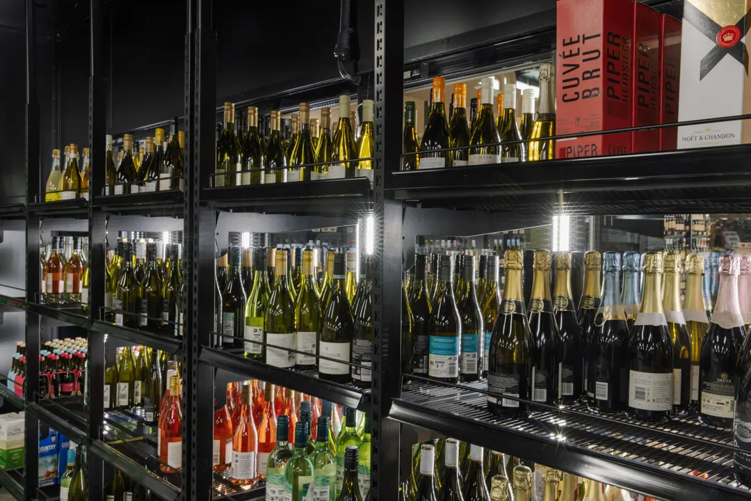 Liquor Store Interior Wine Shelving