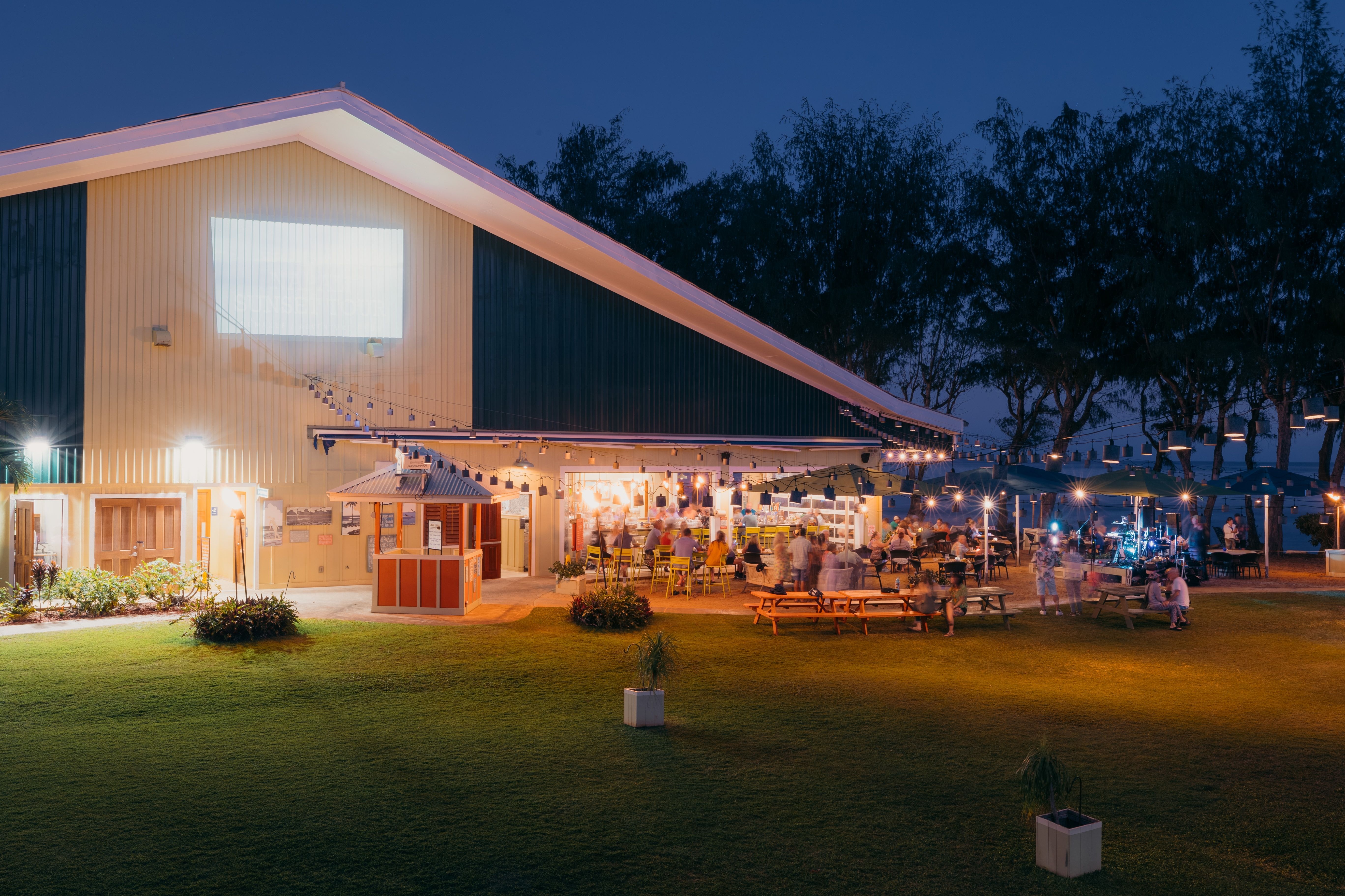 Festive Atmosphere at Lava Lava Beach Club at night
