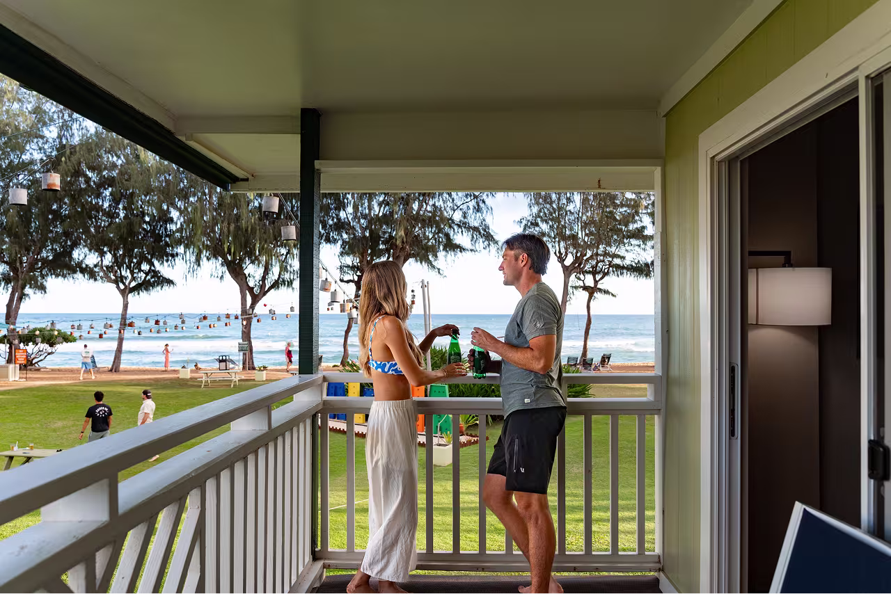 cean View room with a private lanai looking out to the water