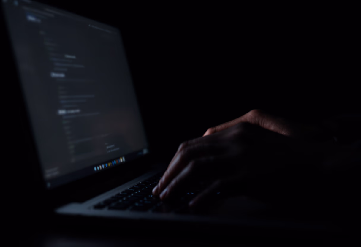 image of a user interacting with the software on a laptop (for a productivity tools business)
