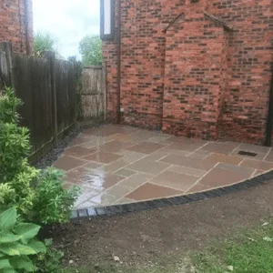 Small corner patio – Lancashire
