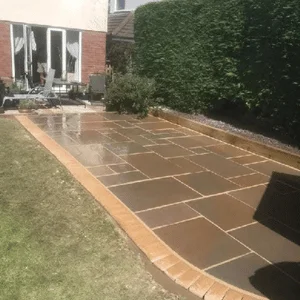 New garden patio installation – Preston
