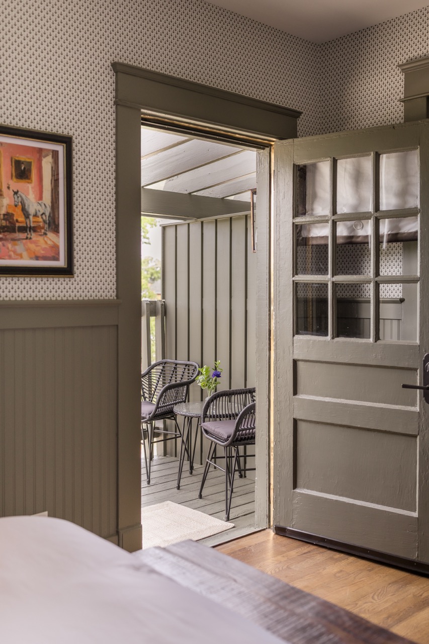 Door out to the private balcony, The Hutton suite