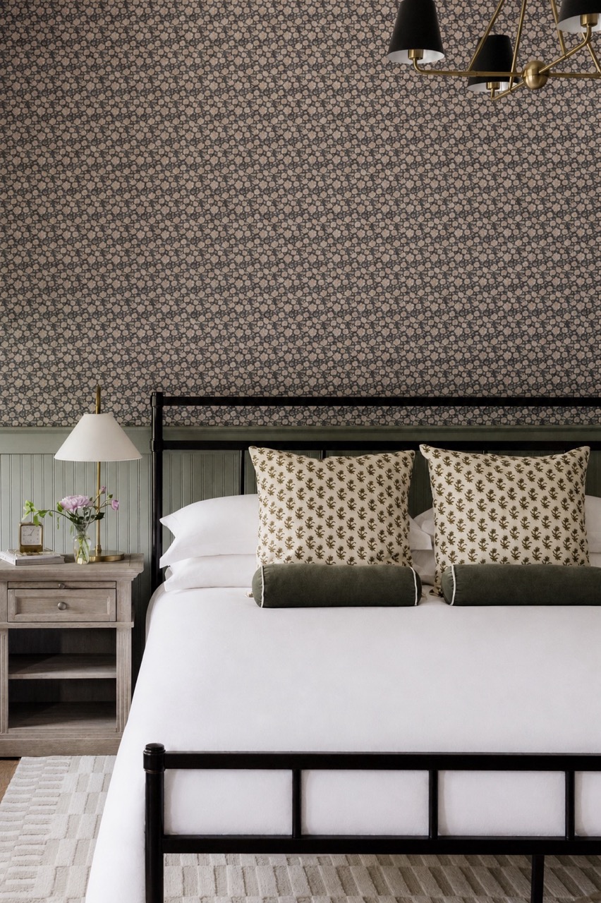 King bed and nightstand, The Robertson suite