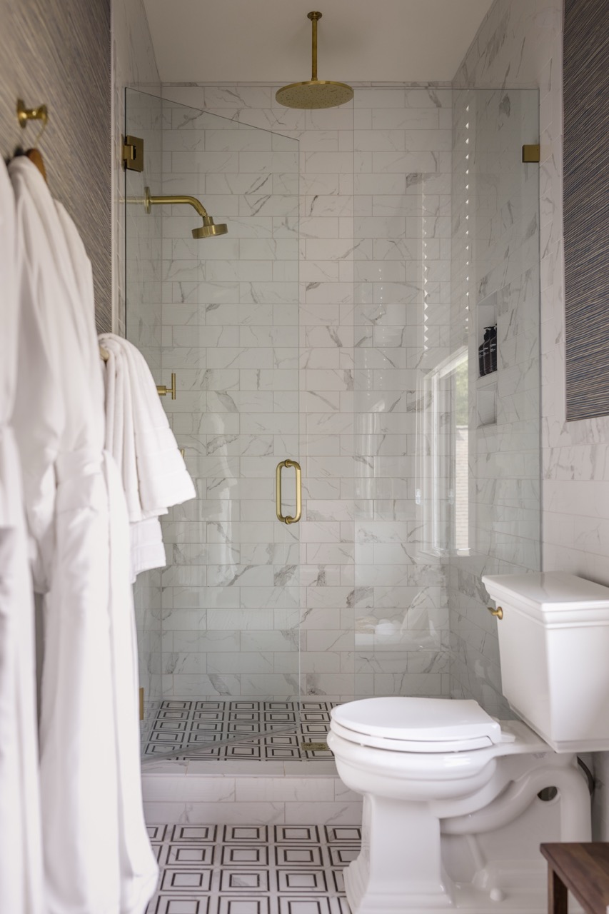 Shower in the private bathroom, The Davenport suite