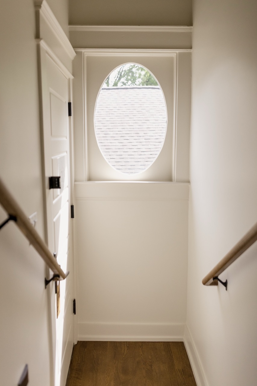 Stairway up to the loft suite, The Geny suite