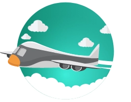An airplane flying