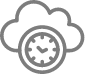 A clock over the clouds