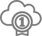 A first place ribbon over the cloud