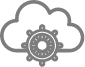 A gear over the cloud
