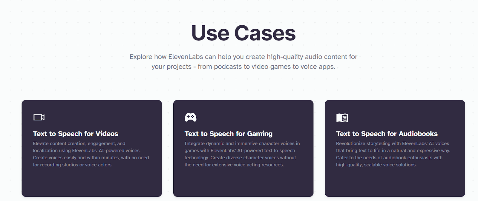 Eleven Labs API Use Cases