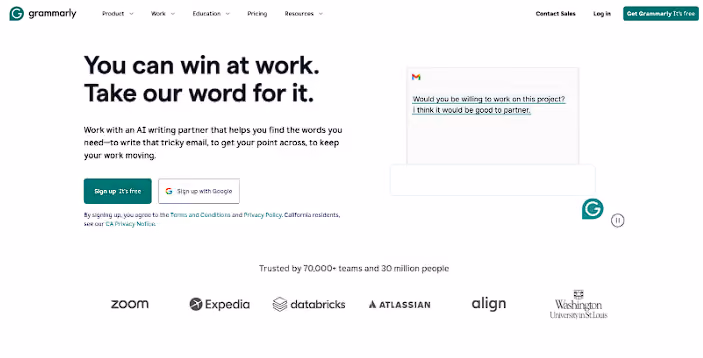 Grammarly page