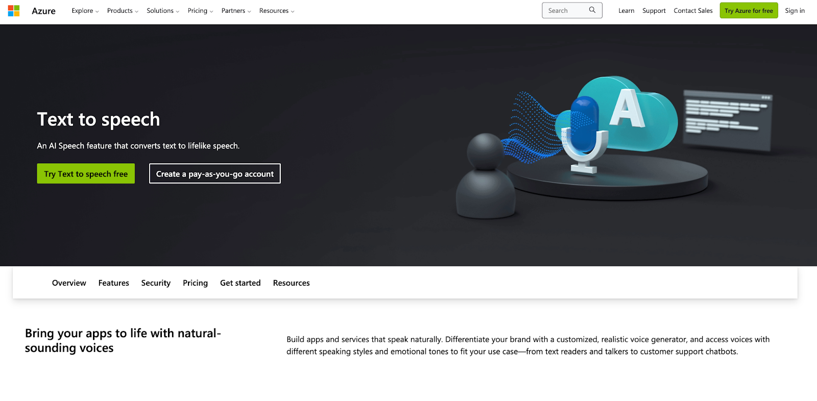 azure text to speech