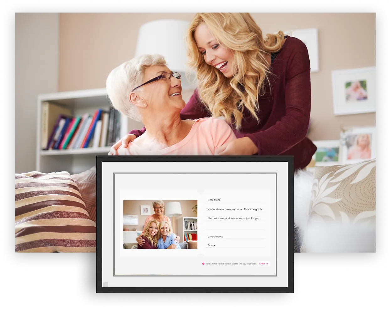 Preload photos, videos, and messages before gifting
