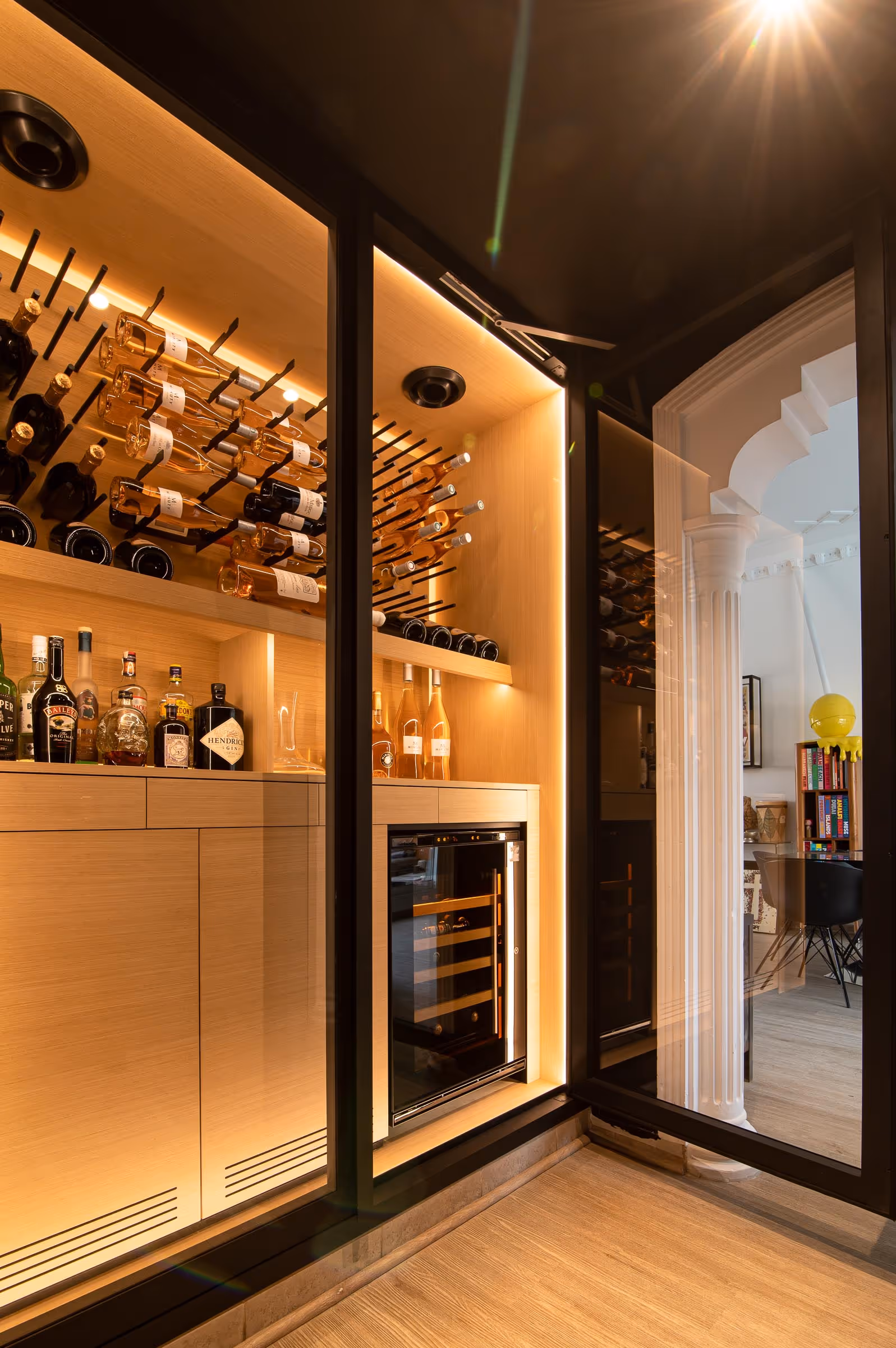 Bespoke Wine Vitrine in Private Villa