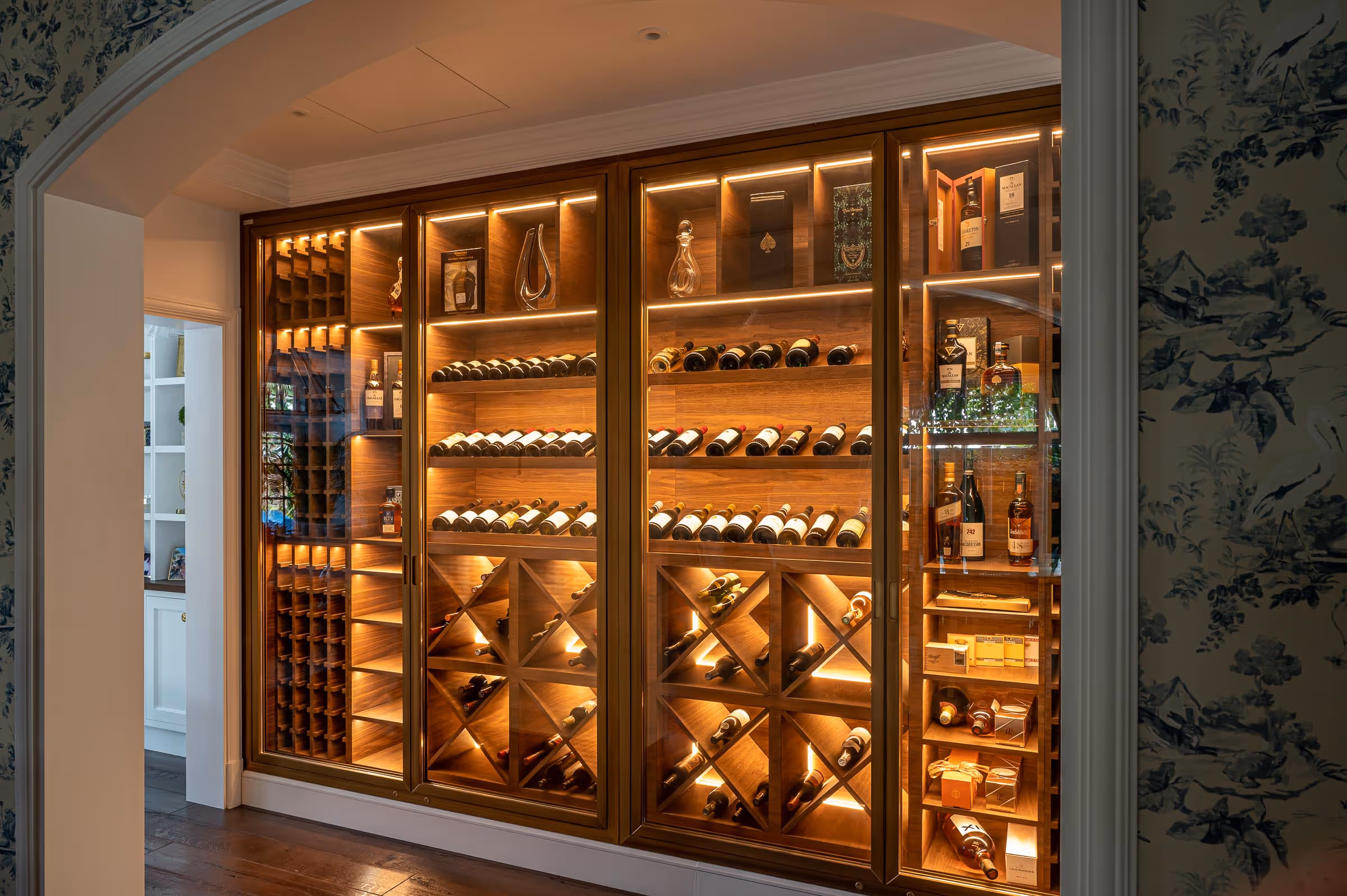 Bespoke Wine Vitrine In Luxurious Residence