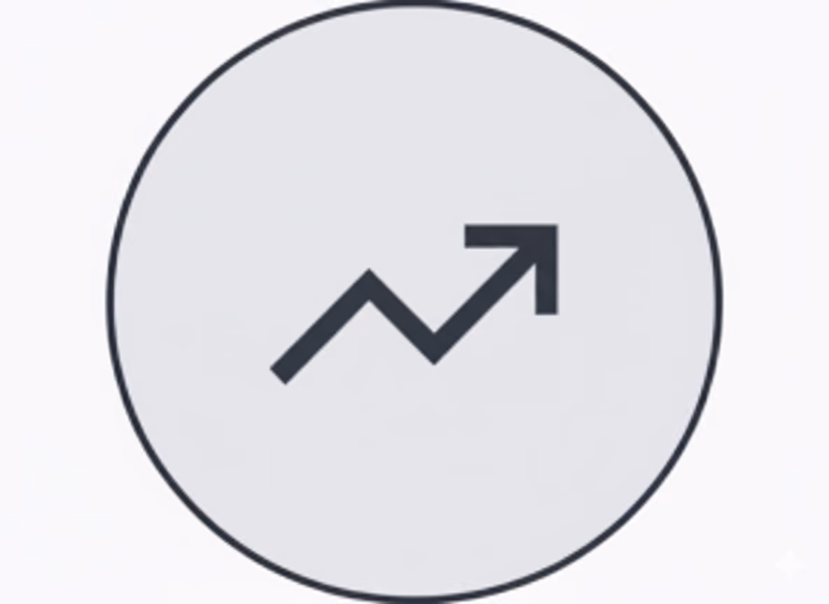 upwards trending graph icon