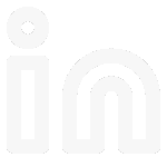 LinkedIn logo with white letters on a black background.