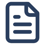 Icon of a document with text lines and a folded top-right corner.