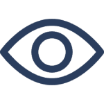 Icon of an eye symbolizing vision or visibility.