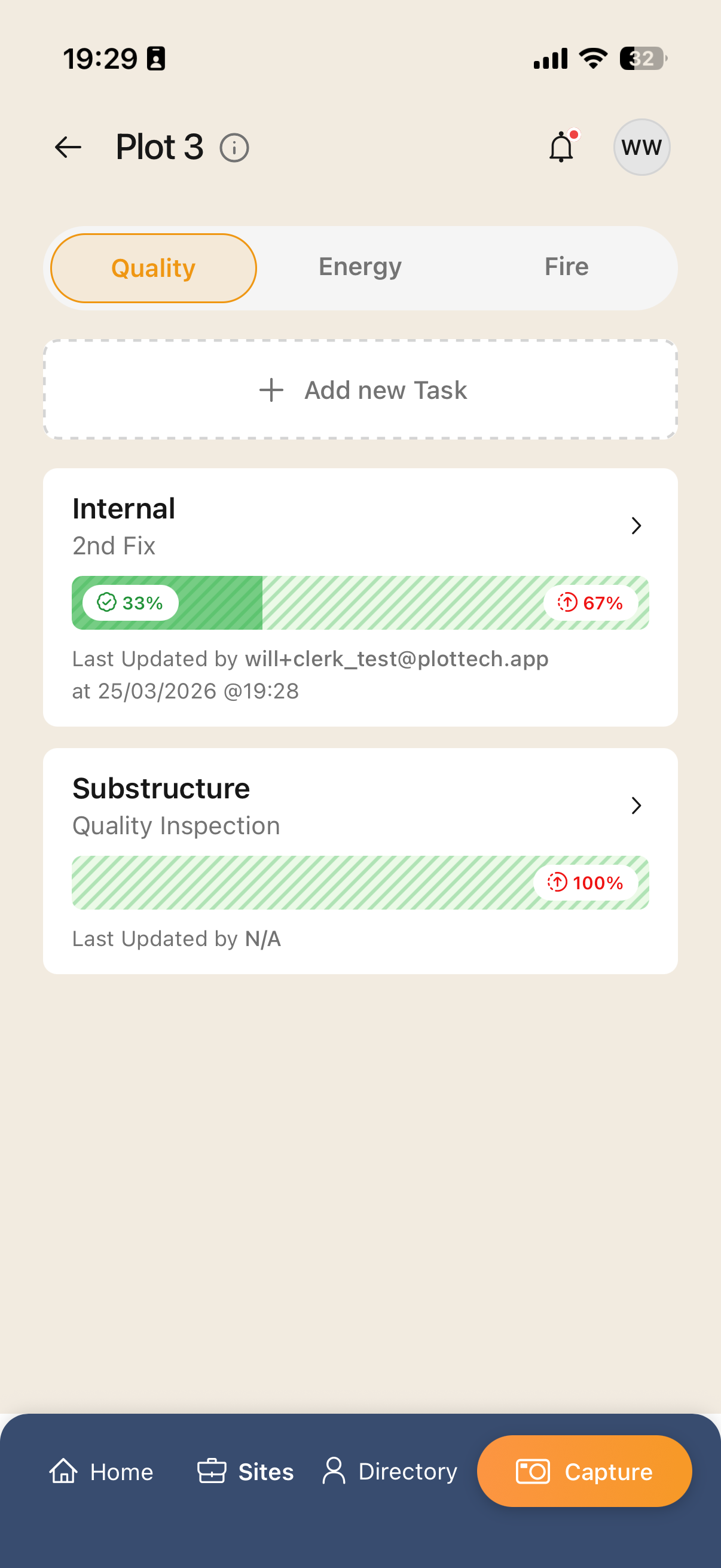 Rolled-up Tasks — Energy, Fire and Quality