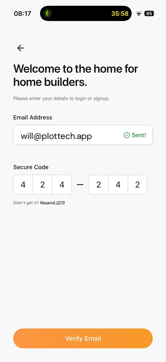 OTP secure code entry