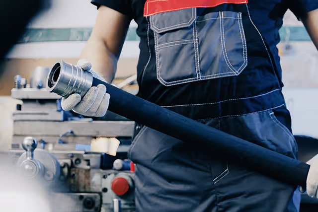 Industrieschlauch mit Edelstahlkupplung, konfektioniert für die produzierende Industrie