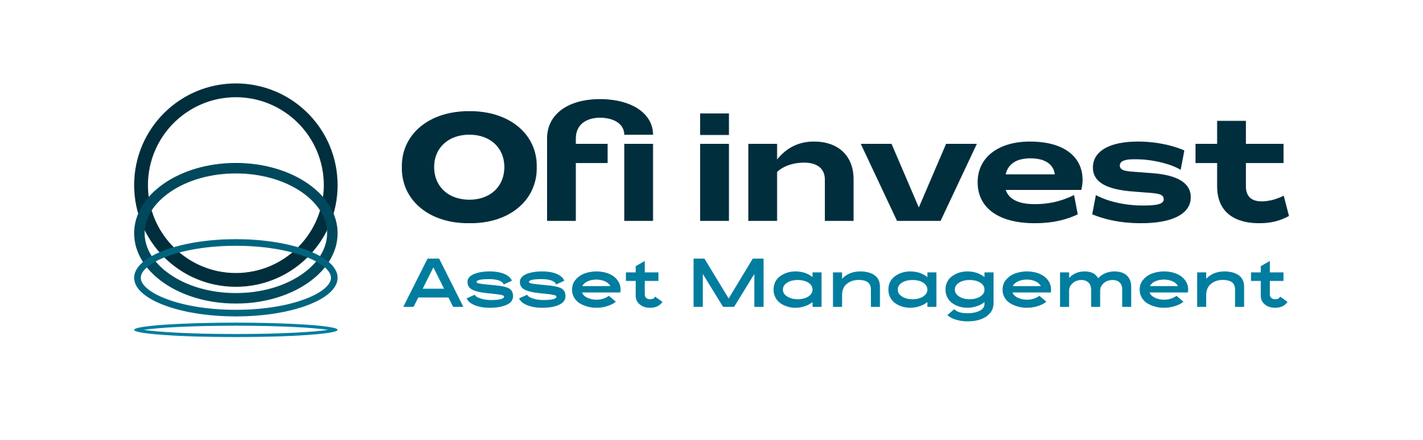 Ofi Invest Asset Management logo with overlapping elliptical rings on the left.