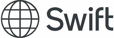 Logo de Swift avec un globe stylisé à gauche.