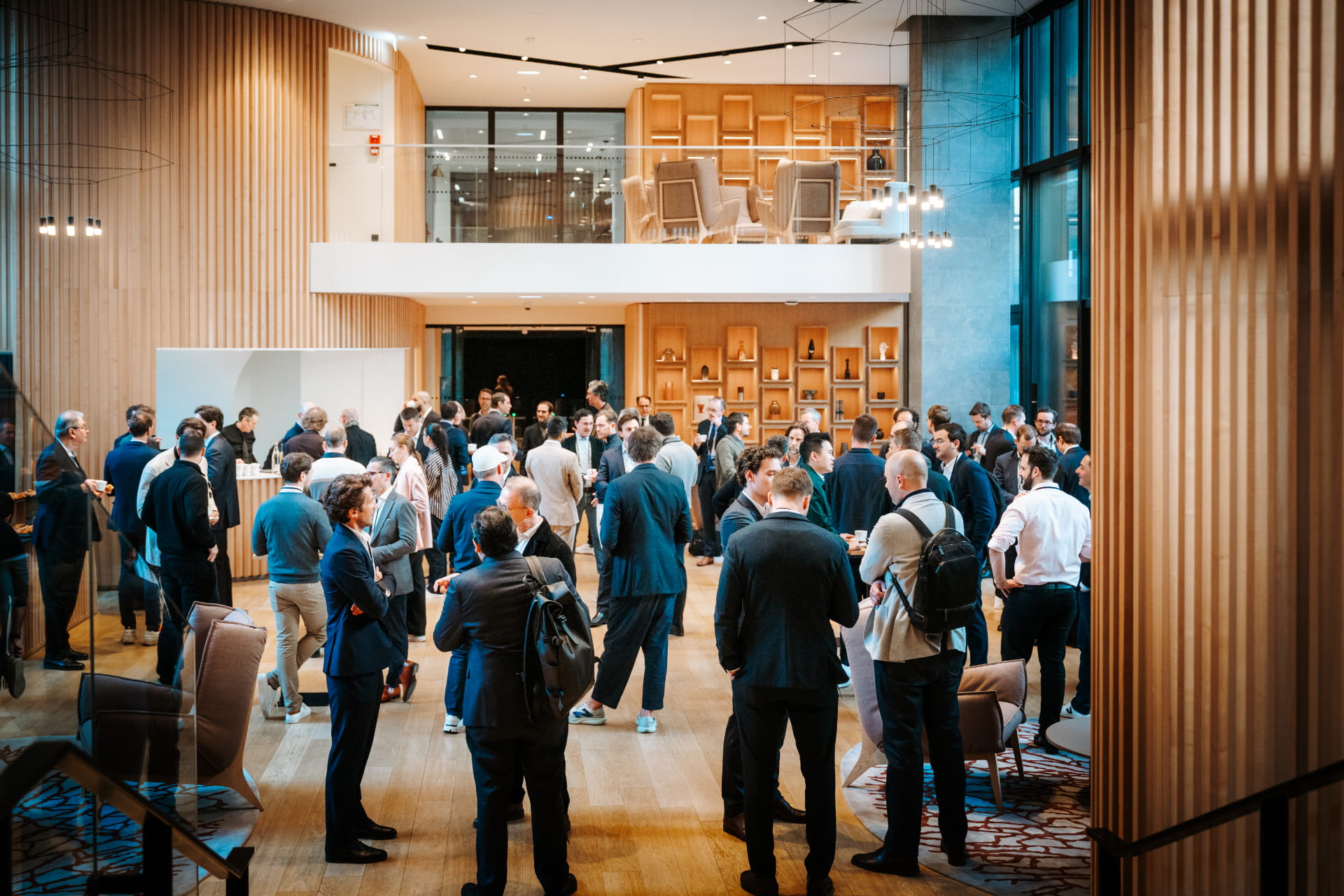 Corporate Breakfast networking in a lounge area
