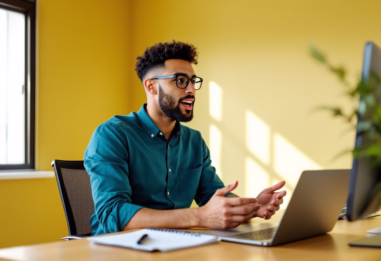 image of interview with game developer