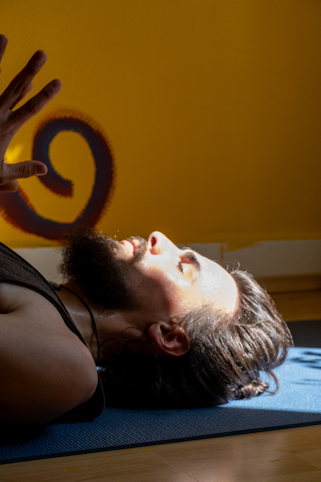 outdoor yoga class by the sea