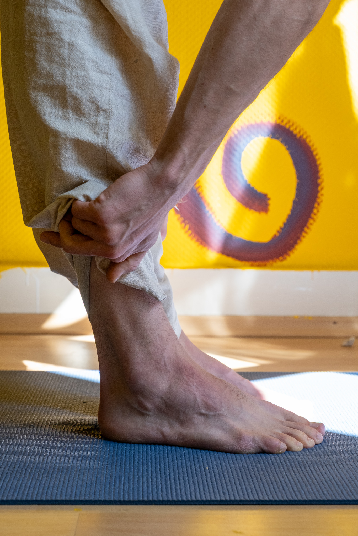 outdoor yoga class by the sea